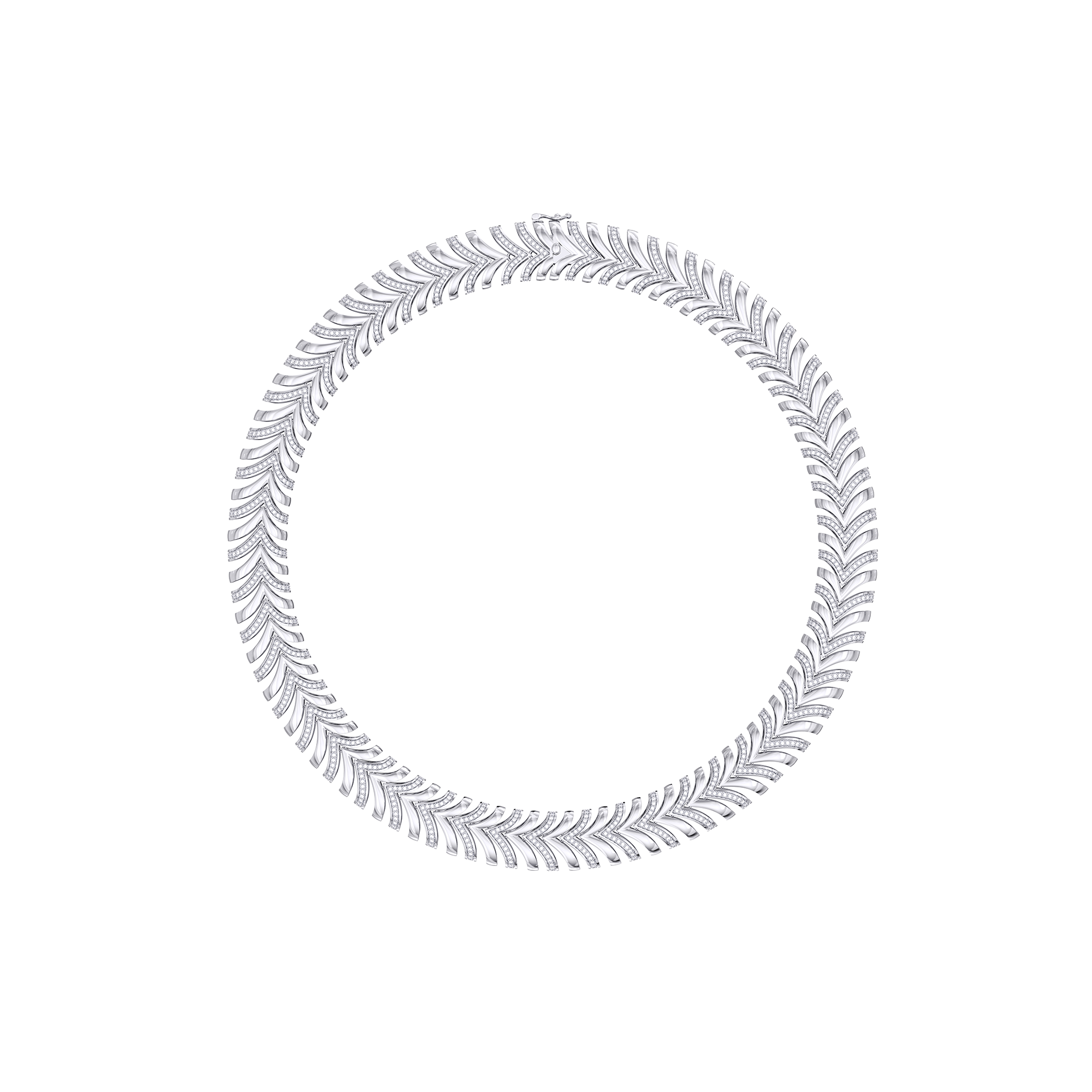 Lunar Silver Plume Necklace