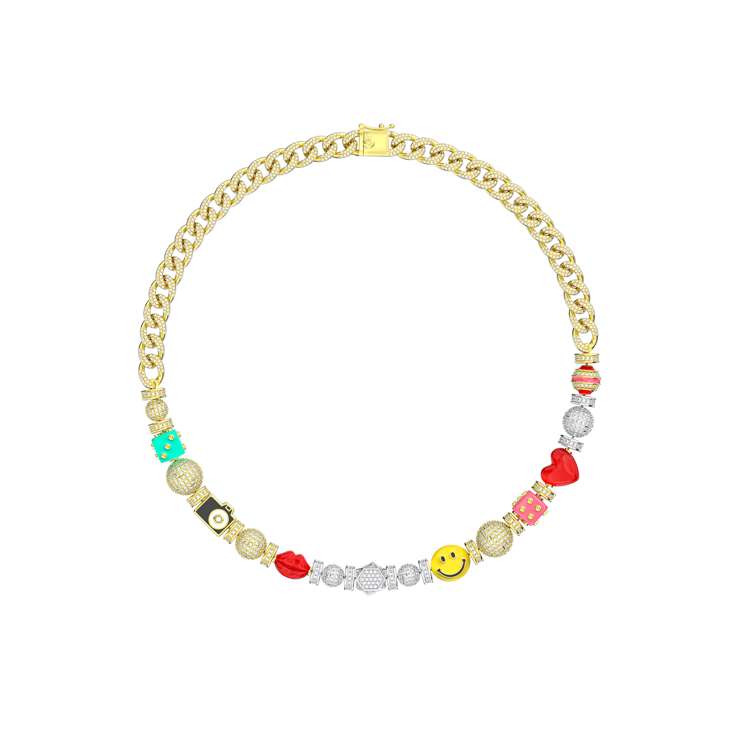 Joyous  Cuban Chain (Multi Gemstone Cuban)