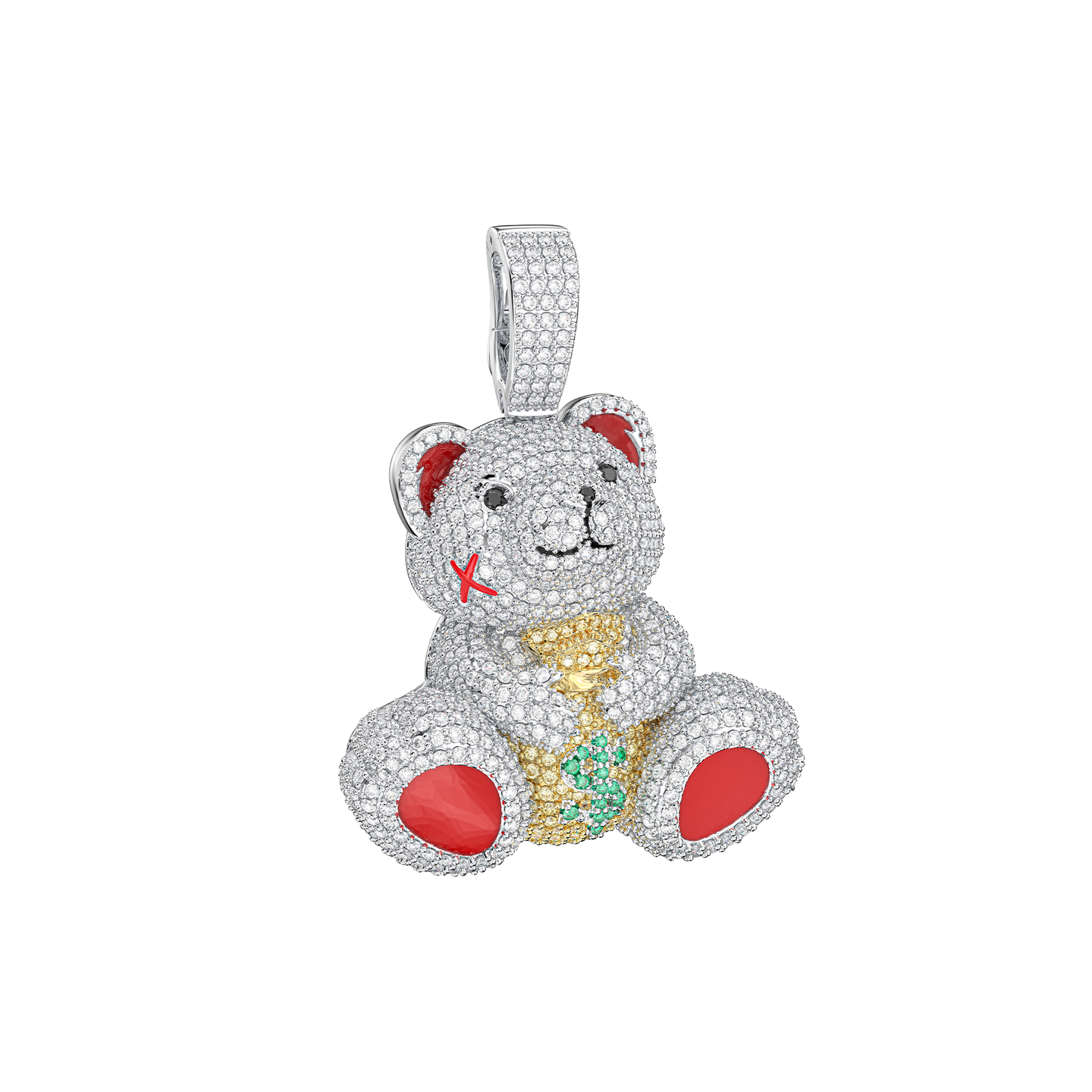 Millennial Bear Playful Jewelry (Glamour Teddy Pendant)